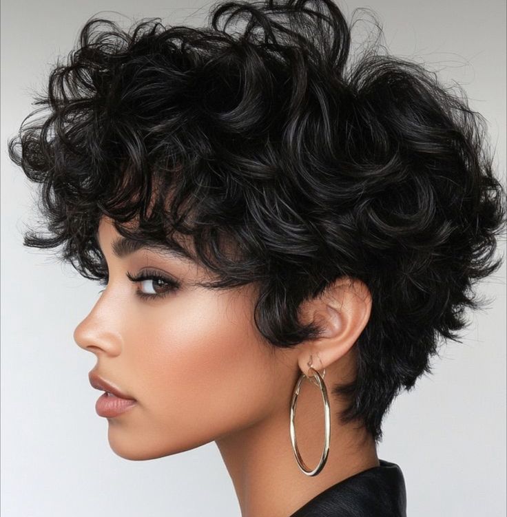 Black Short Pixie Cut Wigs Human Hair Lace Front for African American