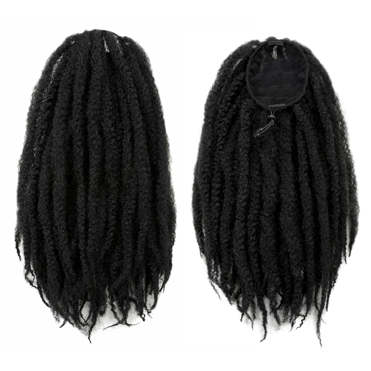 18 Inch Black Marley Hair Ponytail Afro Kinky Braiding Hair Ponytail for Black Women