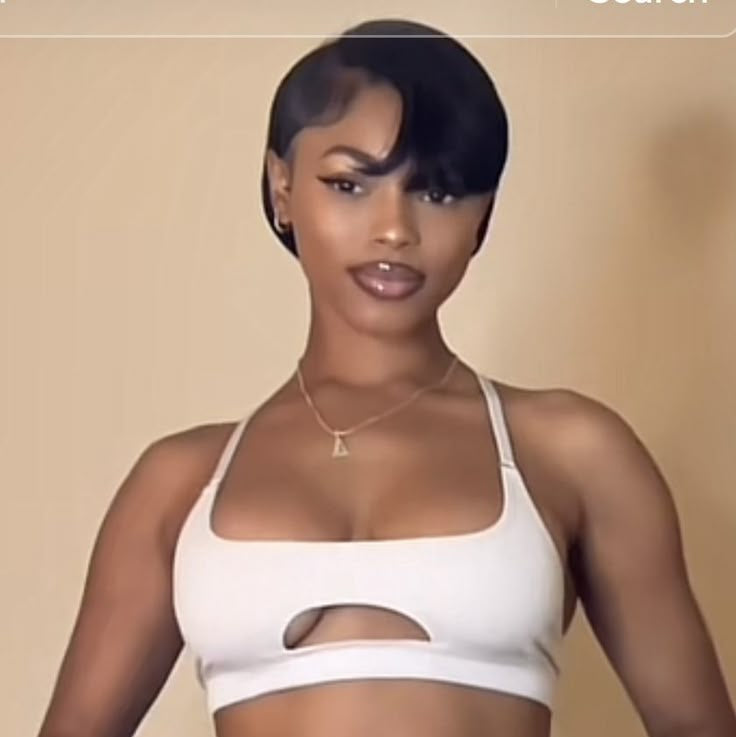 Best Pixie Cut Wigs for African American Human Hair Lace frontal Black Color