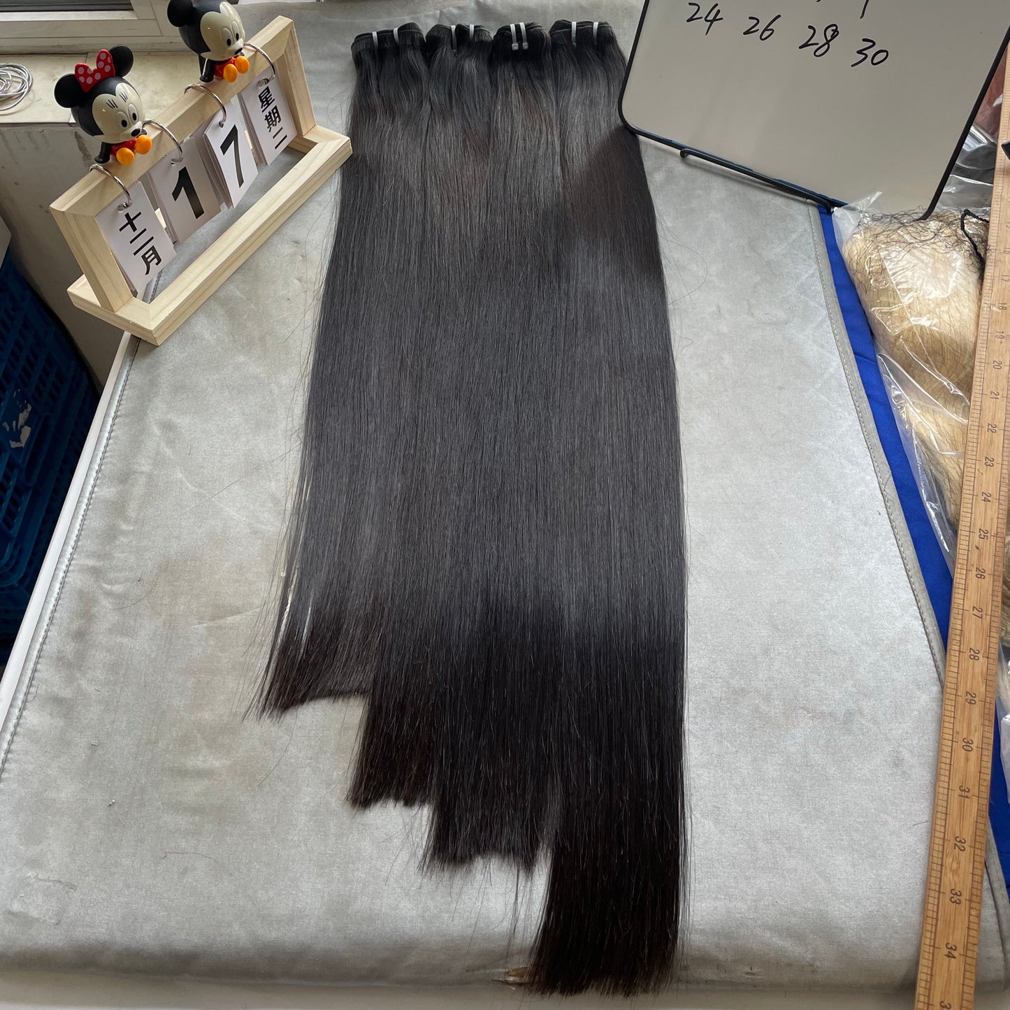 Raw Unprocessed Human Hair Straight 14A Grade Super Double Draw Hair 3pc Deal for Black Women