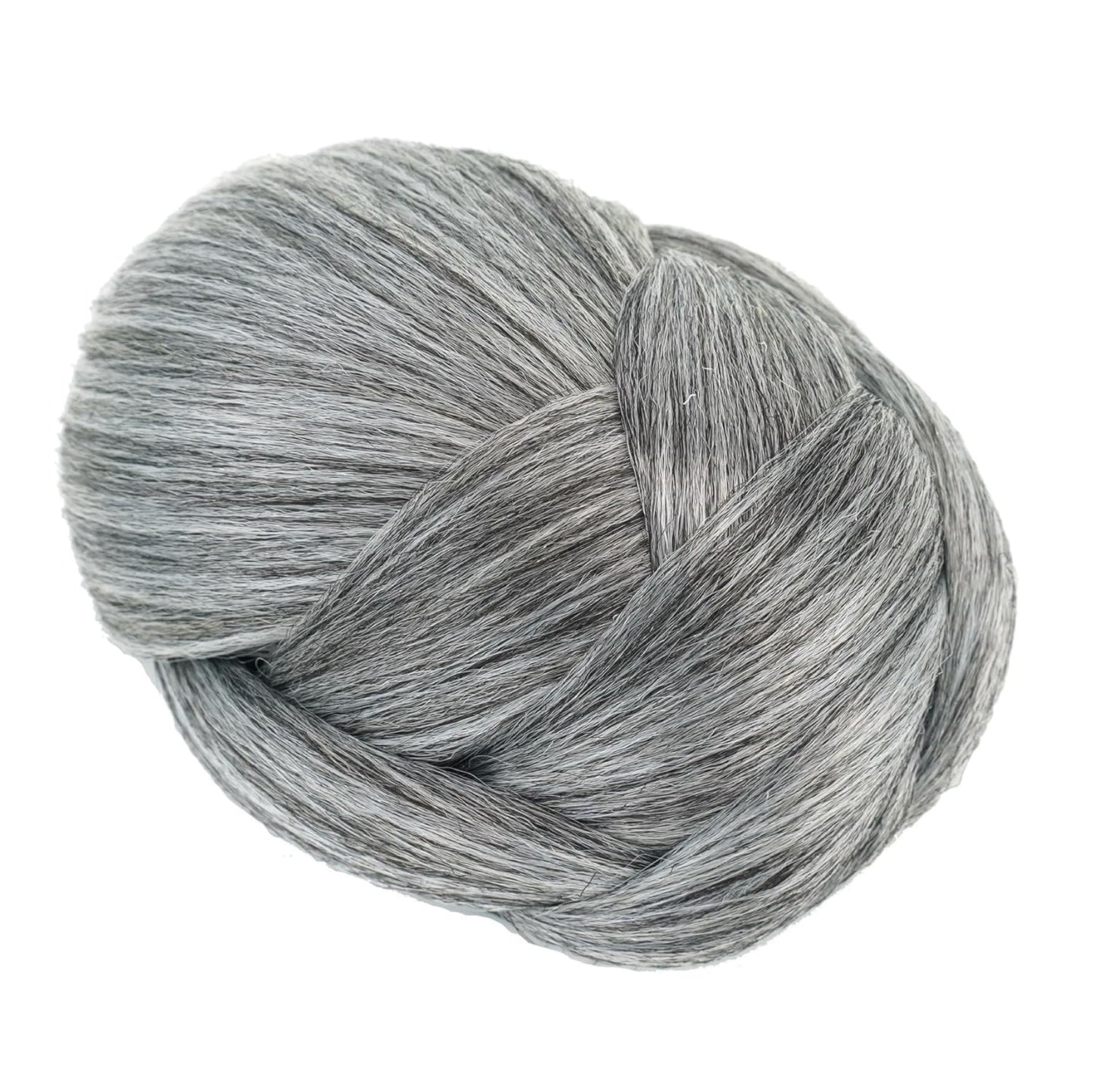 Salt and Pepper Grey Bun & Bangs Set 2PCS for Black Women