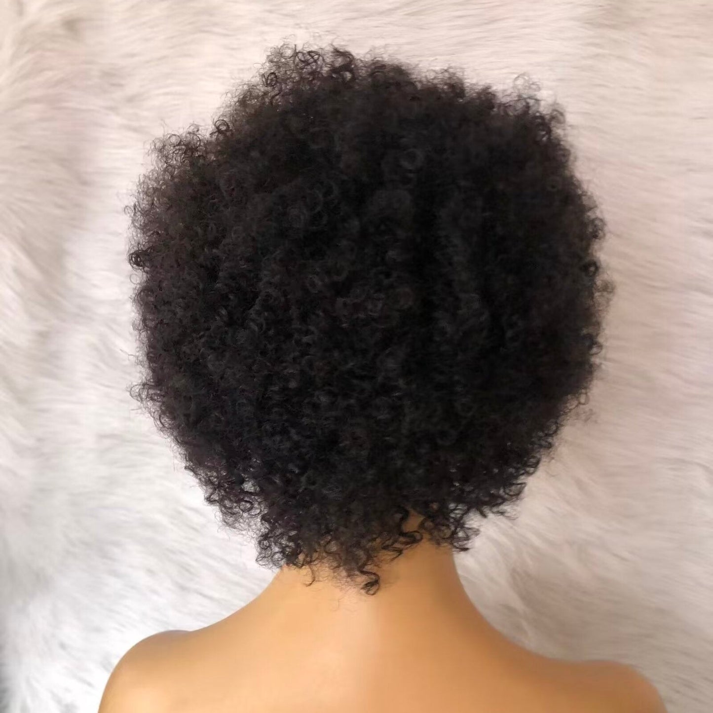 Black Short Afro Lace Frontal Wig 13x4 Virgin Hair for African American