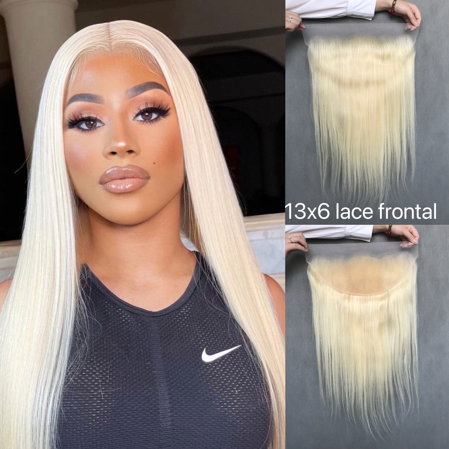 Blonde HD Lace Frontal 13x6 Straight Brazilian Hair Transparent Lace Frontal