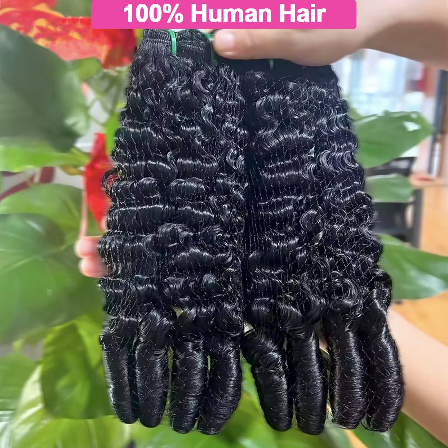 Burmese Curly Human Hair Bundle 3C/4A Curly with Spiral Ends 10A Grade 3bundles for black women