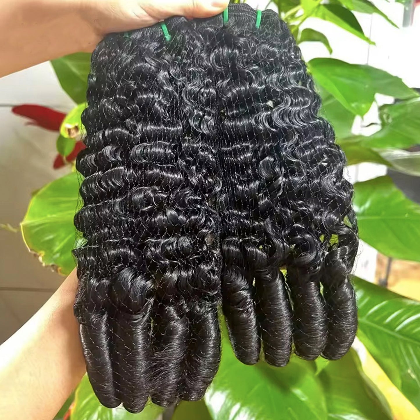 Burmese Curly Human Hair Bundle 3C/4A Curly with Spiral Ends 10A Grade 3bundles for black women
