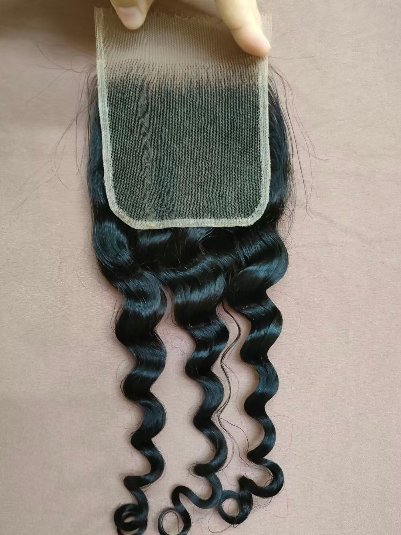 HD Lace Closure Loose Deep Wave 4x4 Transparent Lace Closure Human Hair