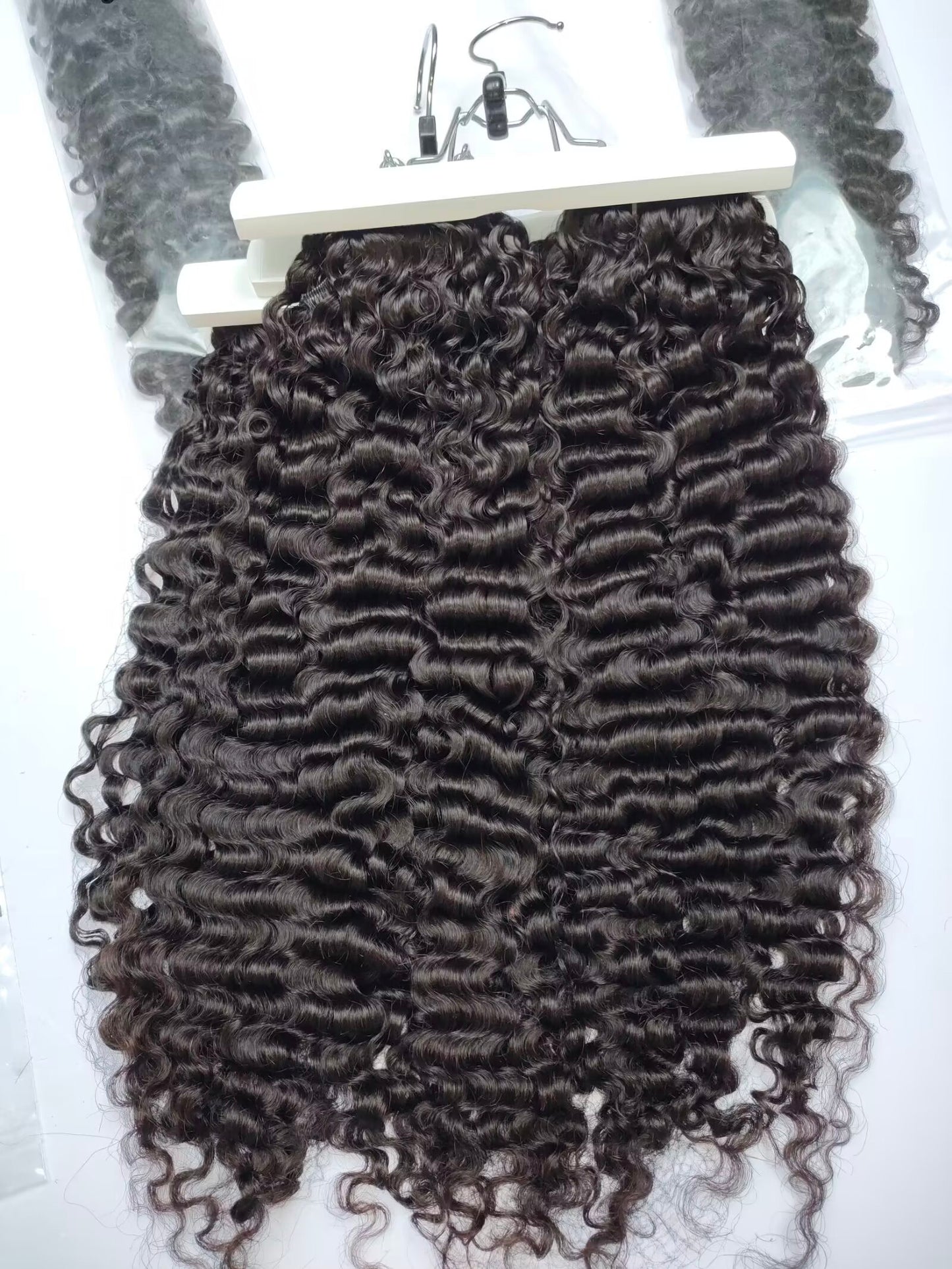 Burmese Curl  Hair Bundle 12A Grade Double Draw Hair Curl 3pc for African American