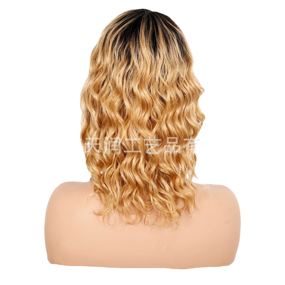 Short Deep Wave Wig Human Hair Honey Brown Wear And Go Curly Bob Wigs
