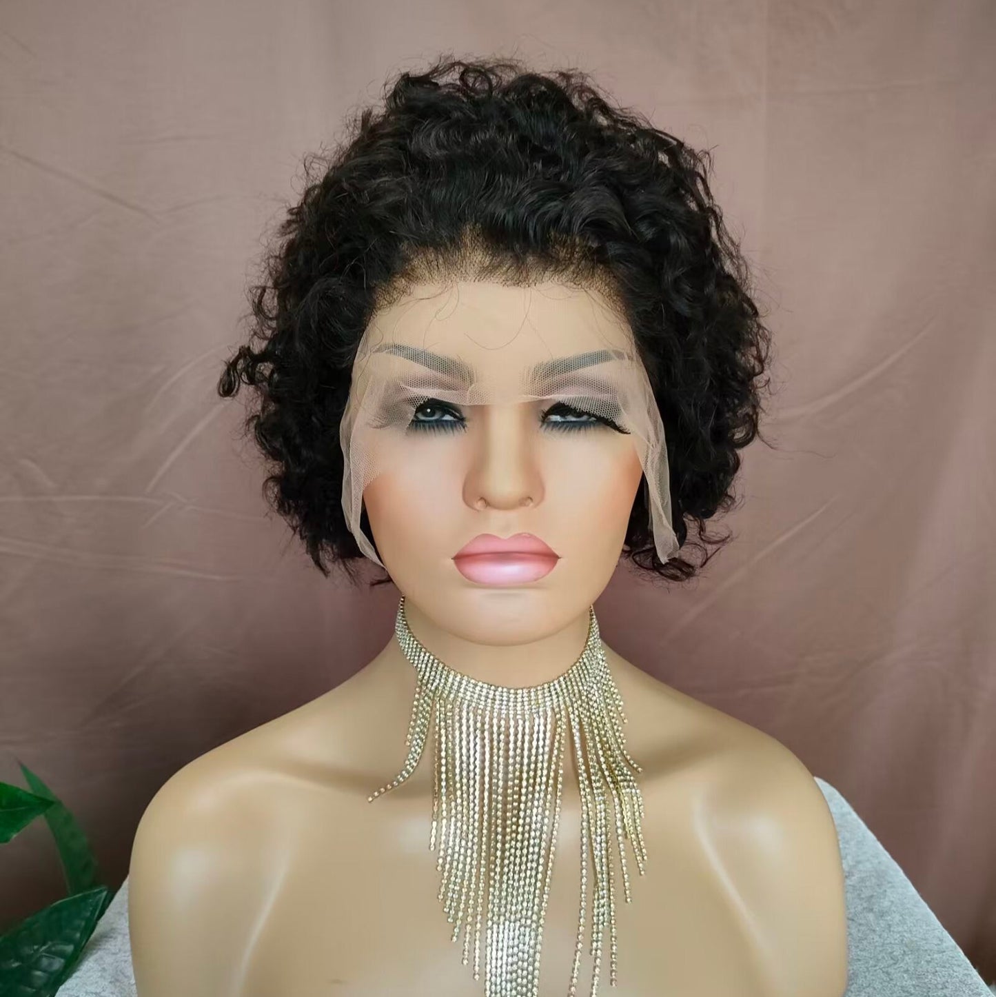 Best Pixie Cut Wigs for African American Human Hair Lace frontal Black Color