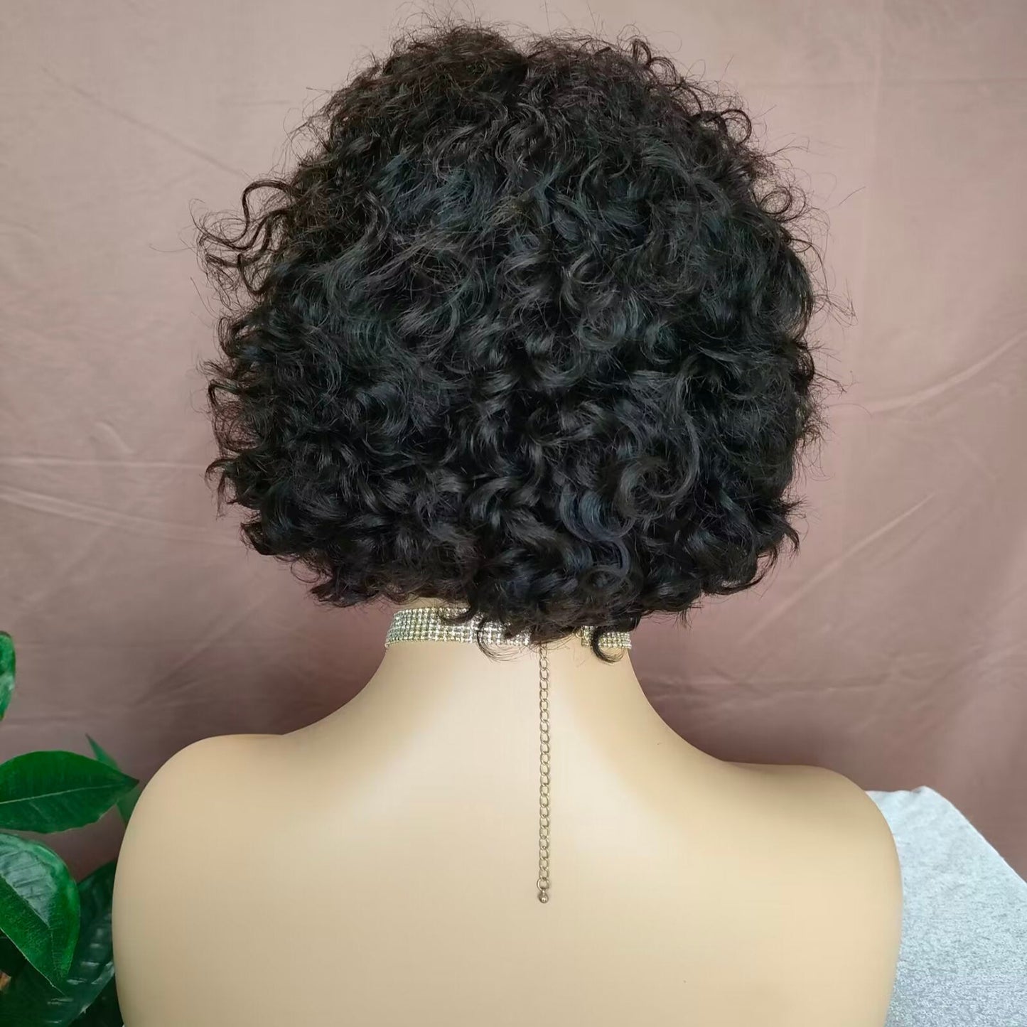 Best Pixie Cut Wigs for African American Human Hair Lace frontal Black Color