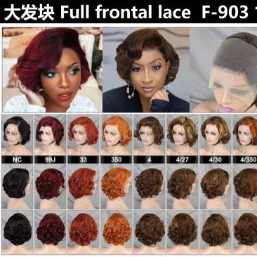 #99J Short Wavy Lace Wig 13x4 Lace Frontal Human Hair Wig for Women