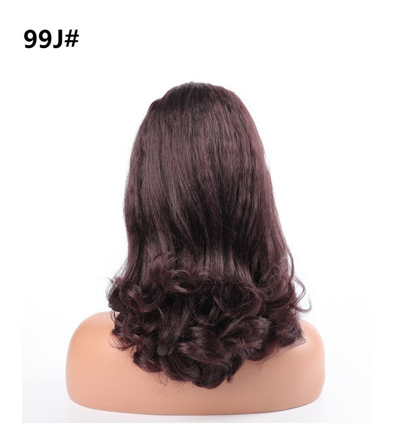 16inch short yaki Drawstring Ponytail with wave End Ponytail Hair Piece for black women