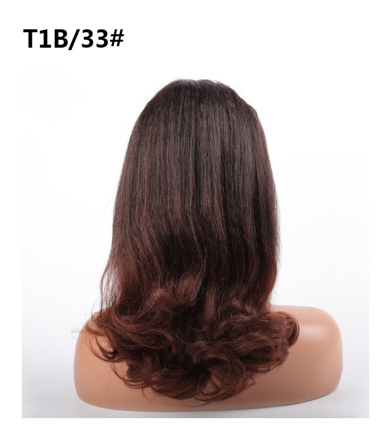 16inch short yaki Drawstring Ponytail with wave End Ponytail Hair Piece for black women
