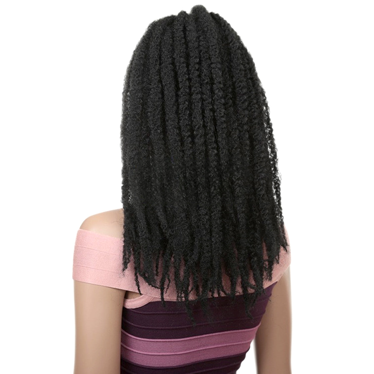 18 Inch Black Marley Hair Ponytail Afro Kinky Braiding Hair Ponytail for Black Women