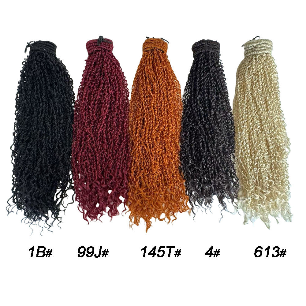 24 Inch Long Passion Twist Braids with Curly Ends Ponytail for Black Women