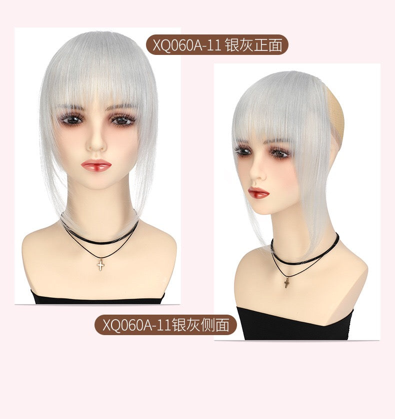 VANANGA French Hair Bangs Clip on Long Wispy Bangs Hair with Temples Fringe Hair Piece
