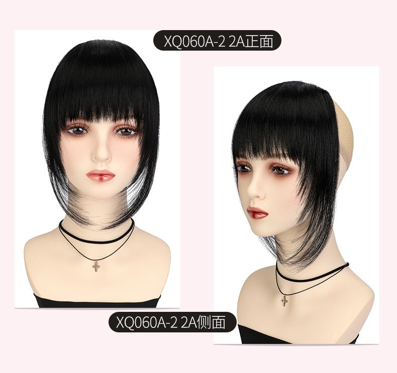 VANANGA French Hair Bangs Clip on Long Wispy Bangs Hair with Temples Fringe Hair Piece