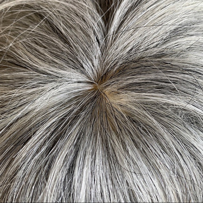 Light Salt and Pepper Wigs Human Hair Straight Grey Pixie Cut for Black Women