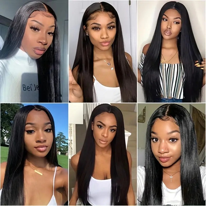 5x5 Lace Closure Wig Human Hair Straight 150% Density for Black Women