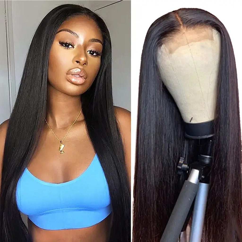 5x5 Lace Closure Wig Human Hair Straight 150% Density for Black Women