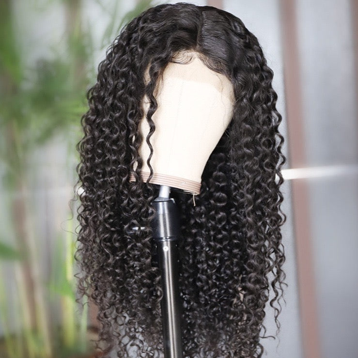 4x4 Lace Closure Wig Curly Human Hair 150% Density for Black Women