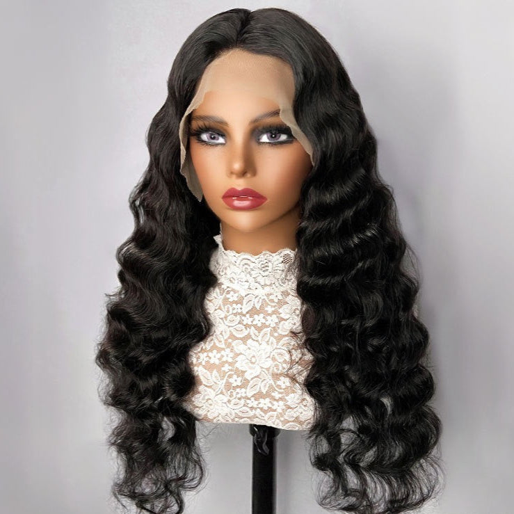 4x4 Lace Closure Wig Loose Deep Wave Human Hair 150% Density for Black Women