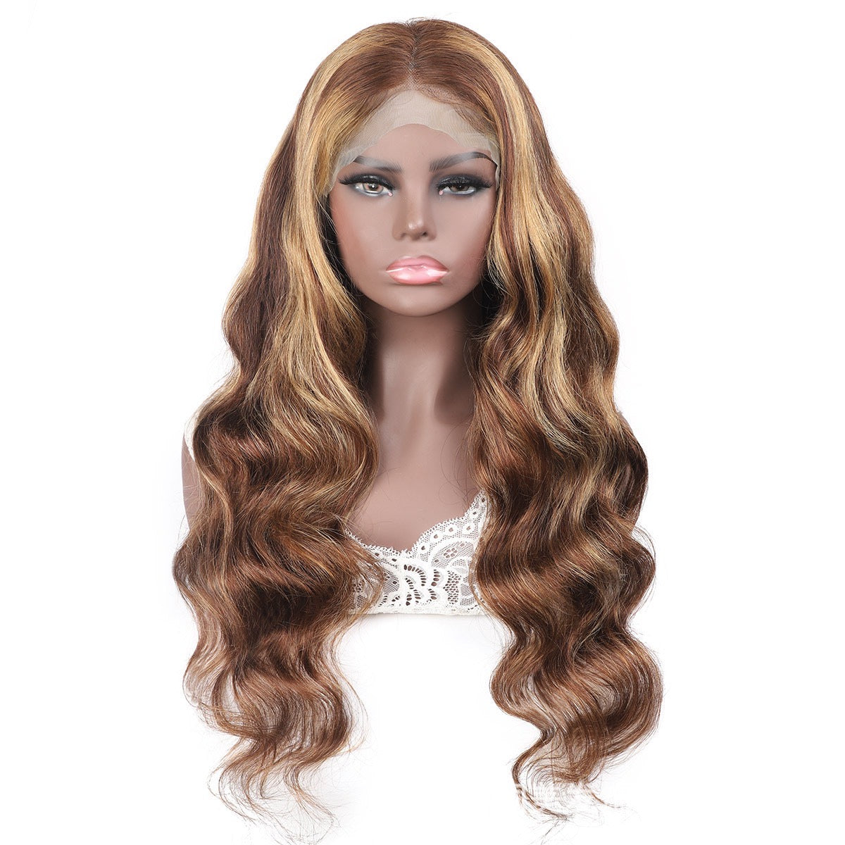 Highlight 4x4 Lace Closure Wig Body Wave Human Hair for Black Women