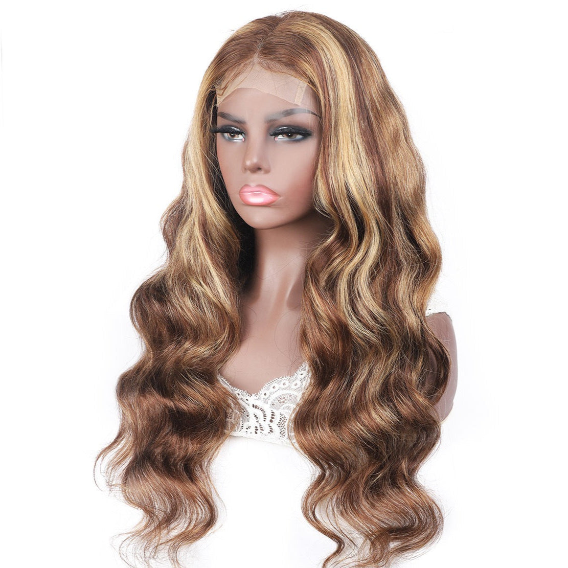 Highlight 4x4 Lace Closure Wig Body Wave Human Hair for Black Women