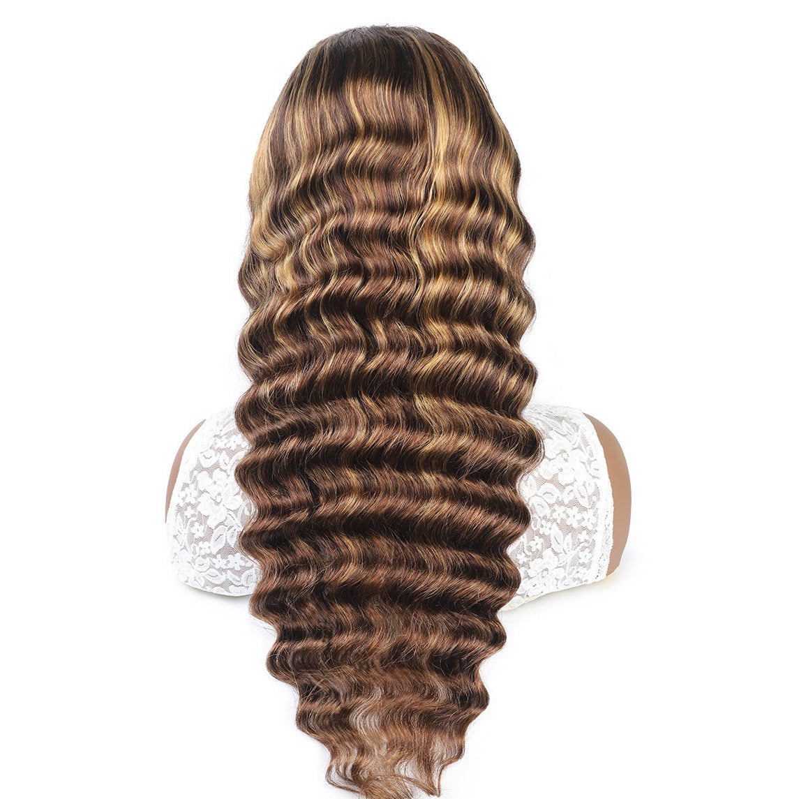 Highlight 4x4 Lace Closure Wig Loose Deep Wave Human Hair for Black Women
