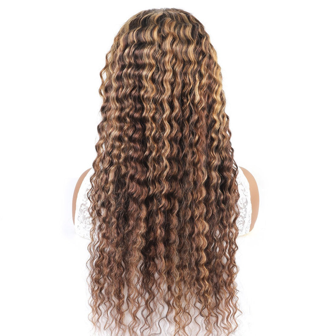 Highlight 4x4 Lace Closure Wig Deep Wave Human Hair for Black Women