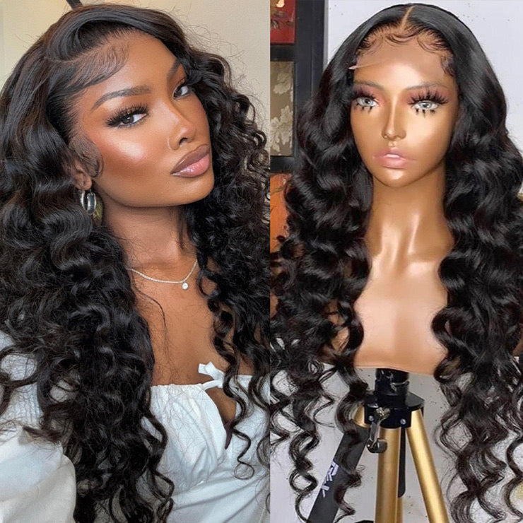 6x6 Lace Closure Wig Human Hair Loose Deep Wave 150% Density for Black Women
