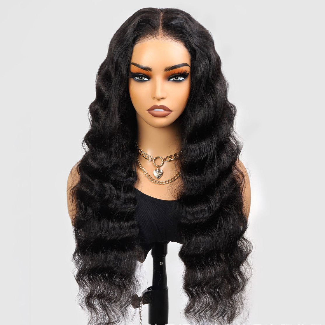 6x6 Lace Closure Wig Human Hair Loose Deep Wave 150% Density for Black Women
