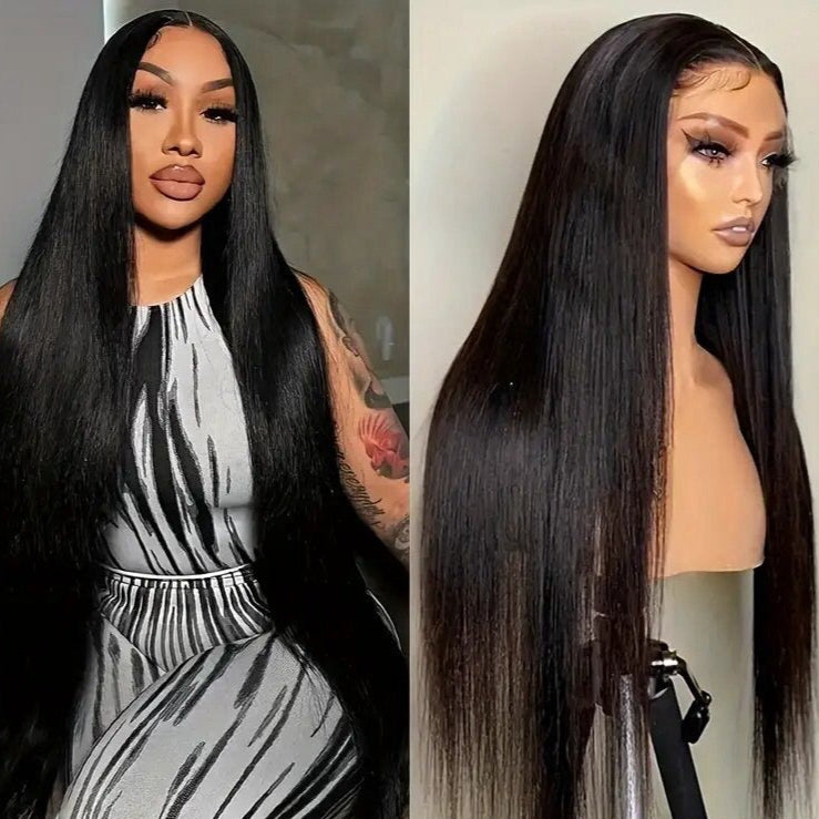 6x6 Lace Closure Wig Human Hair Straight 150% Density for Black Women