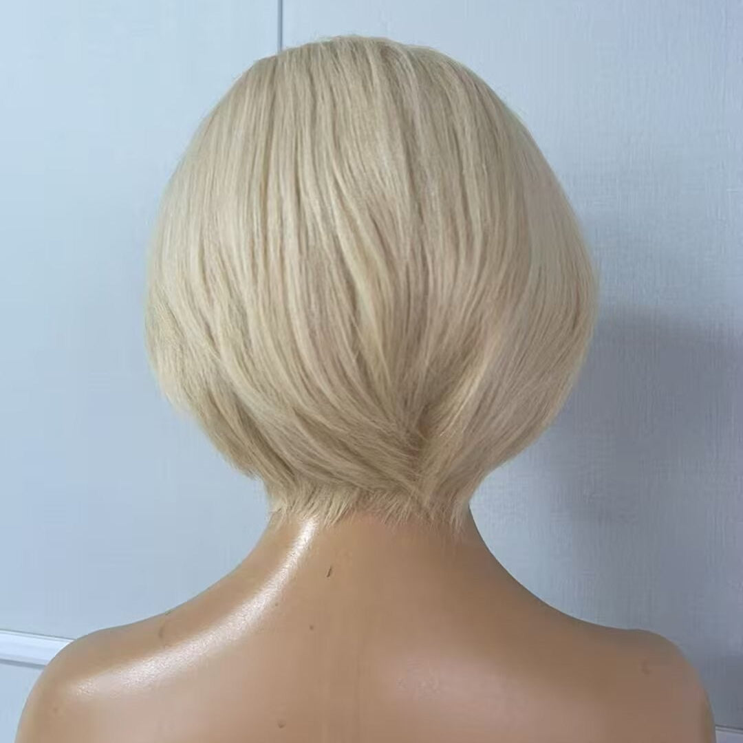Short Blonde Pixie Cut Bob Wig Lace Frontal 13x4 Brazilian Hair for Black Women
