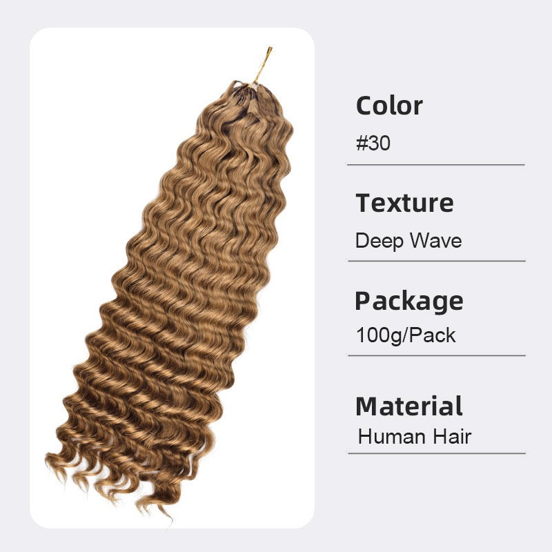 crochet human hair deep wave Brown color Pre-Separated Crochet Hair