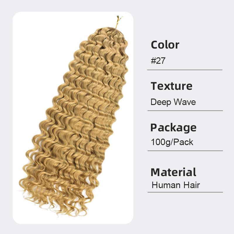 crochet human hair deep wave Brown color Pre-Separated Crochet Hair