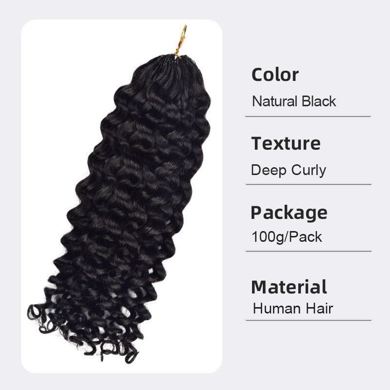 Human crochet hair extension Pre-Separated Crochet Hair Reusable Micro Twists