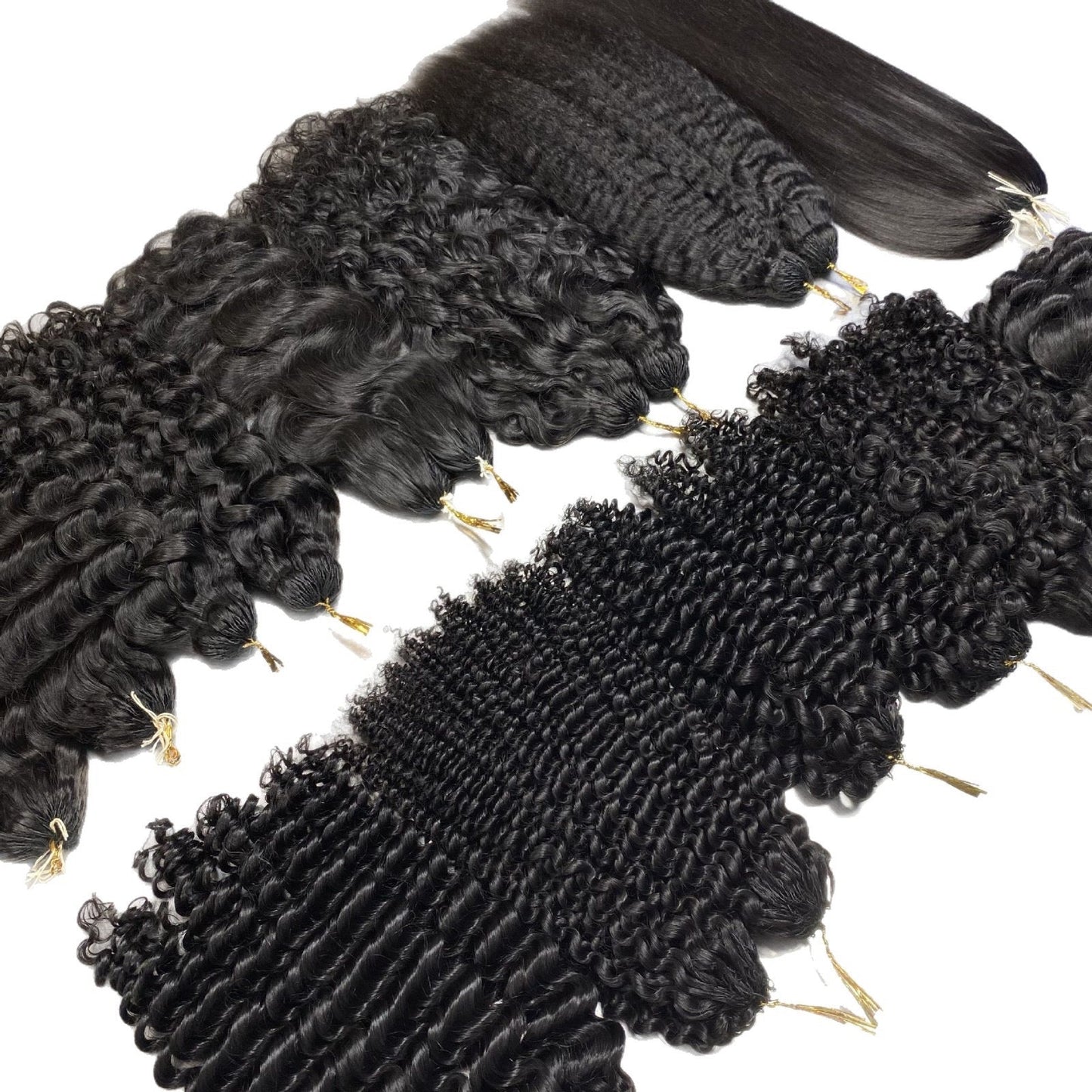 Human crochet hair extension Pre-Separated Crochet Hair Reusable Micro Twists