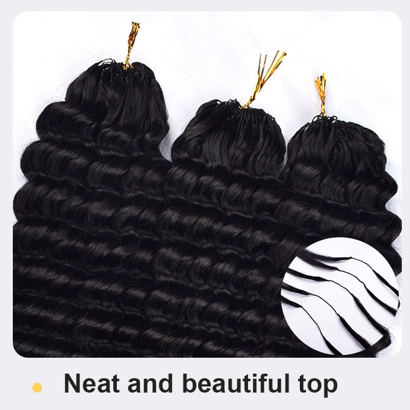 Human crochet hair extension Pre-Separated Crochet Hair Reusable Micro Twists