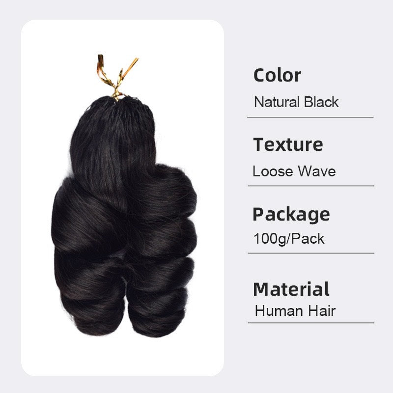 Human crochet hair extension Pre-Separated Crochet Hair Reusable Micro Twists