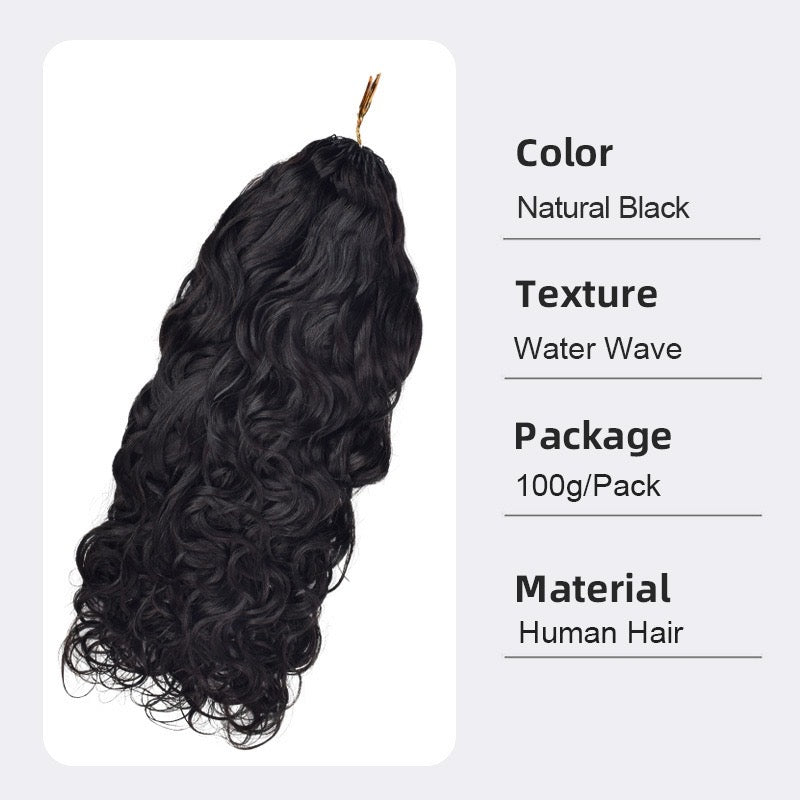 Human crochet hair extension Pre-Separated Crochet Hair Reusable Micro Twists