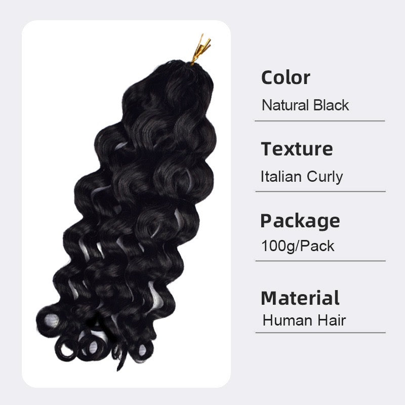 Human crochet hair extension Pre-Separated Crochet Hair Reusable Micro Twists
