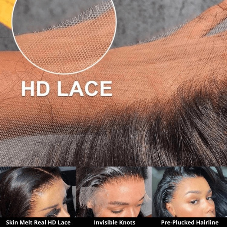 HD Lace Closure Deep Wave 4x4 Transparent Lace Closure Human Hair