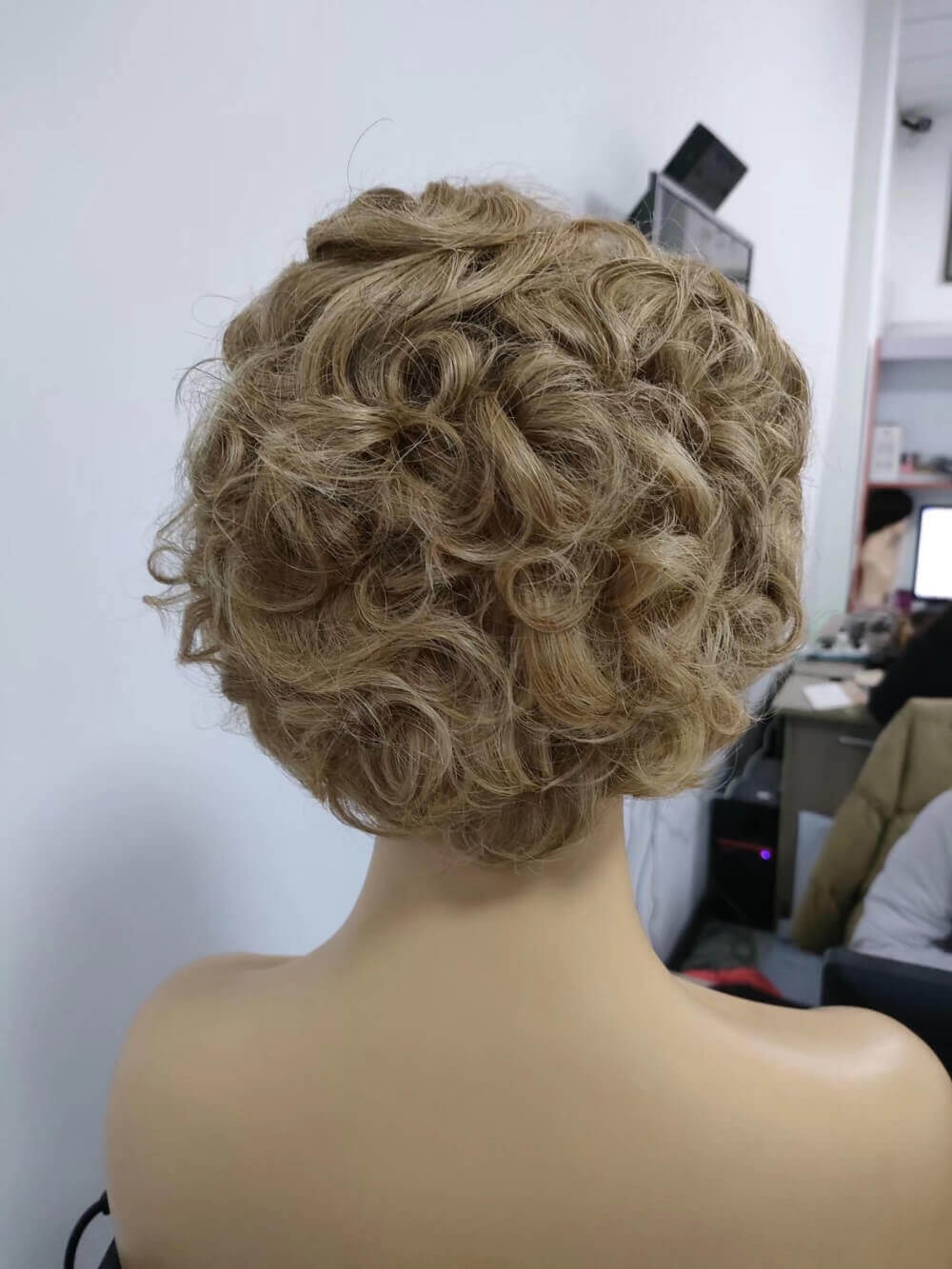 Light Brown Pixie Cut Wig Human Hair Lace Frontal Wig for african American