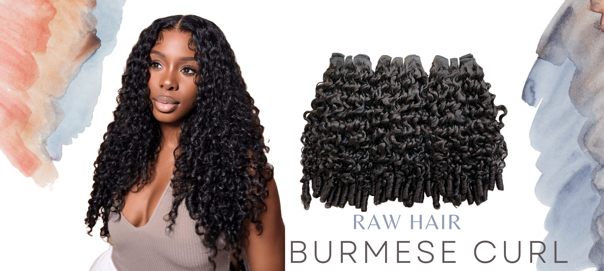 raw hair burmese curl hair bundles for black women