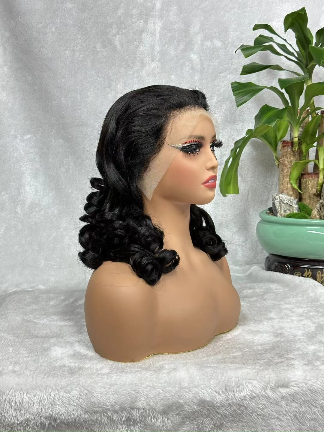 Double Draw Lace Frontal Loose Wave Wig 18inch 300% Density for Black Women