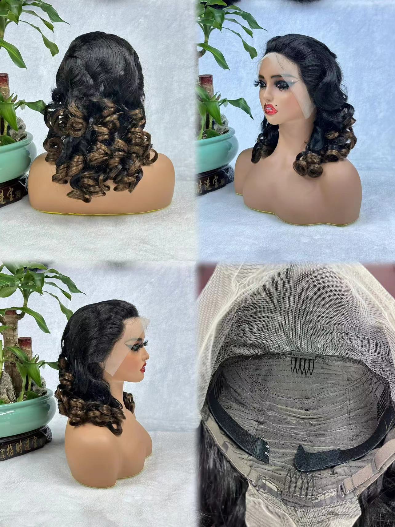 Double Draw Lace Frontal Loose Wave Wig 18inch 300% Density for Black Women