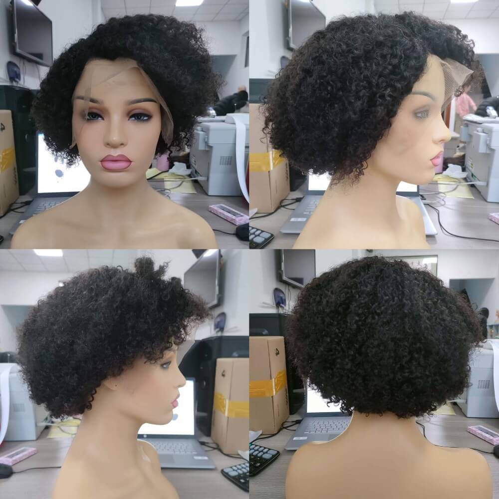 afro kinky pixie cut wig for black women