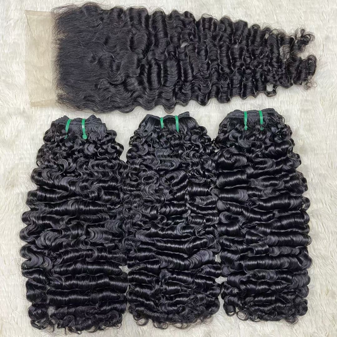 black
Burmese Curl Hair Super Double Draw Hair SDD Curly for Black Women