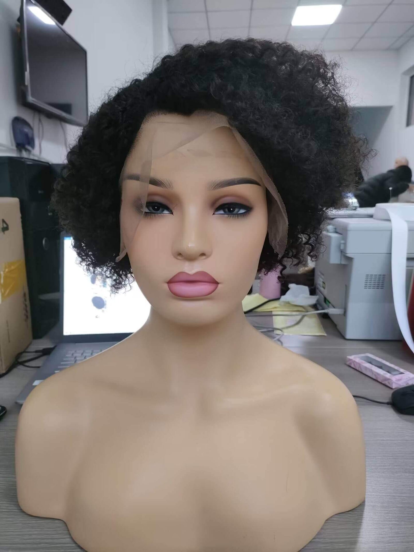 black afro kinky pixie cut wig